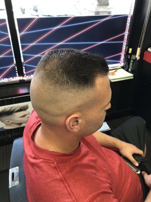 Sal and gabis barbershop gentleman in chair