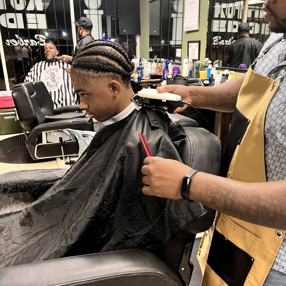 Black barber corn rolls