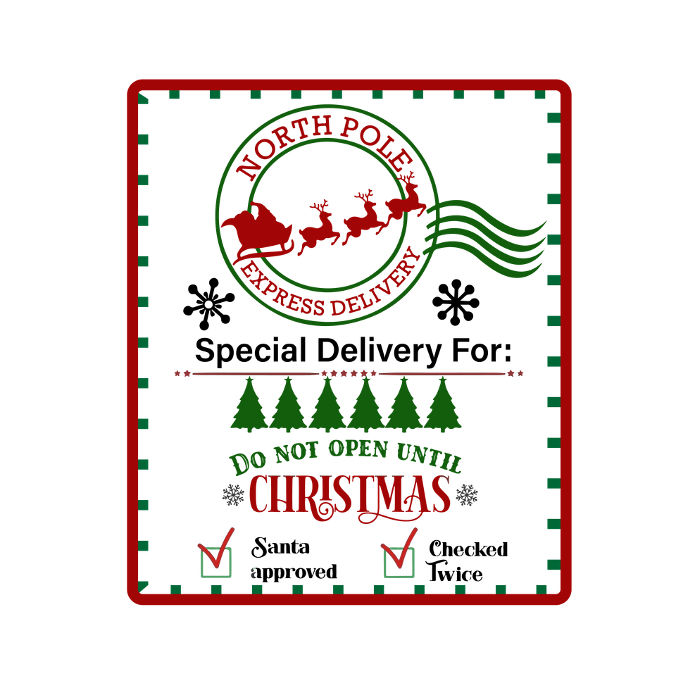 Seasons   christmas santa sack north pole express do not open until dec 25 2 01