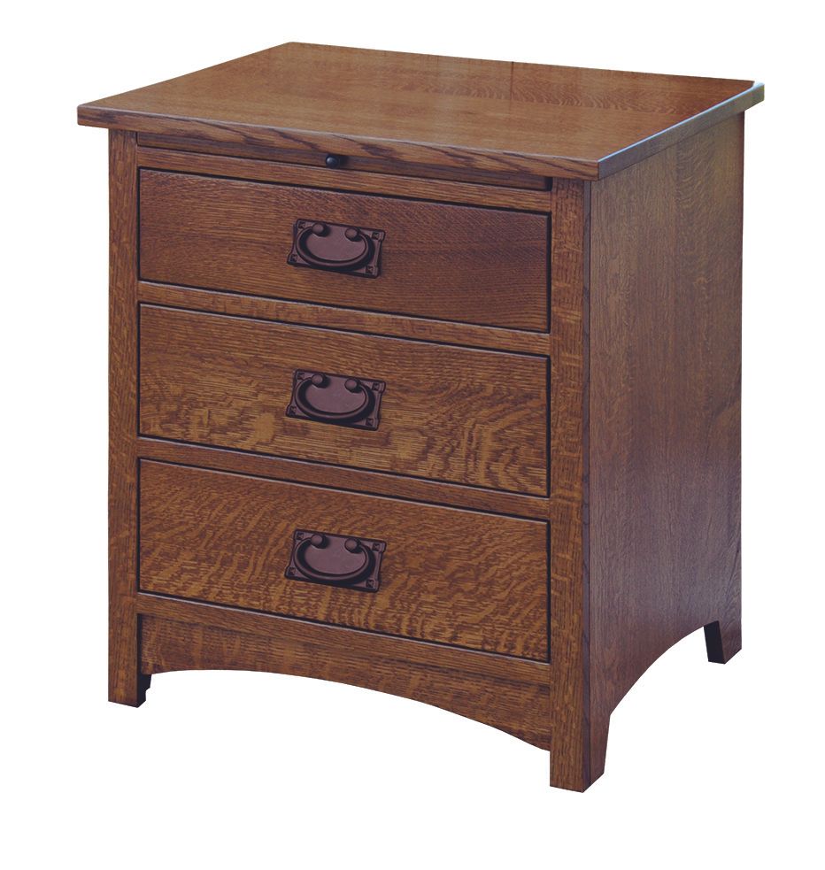 Cwf 821 3 drawer empire mission nightstand