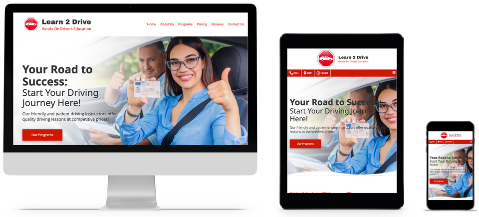 Driving school website design