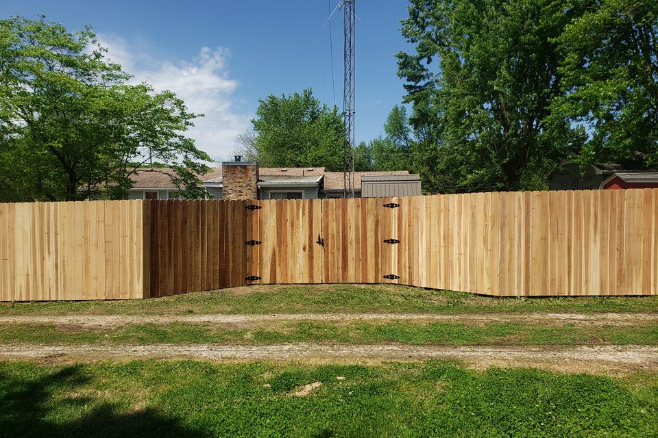 custom treated cedar privacy fence