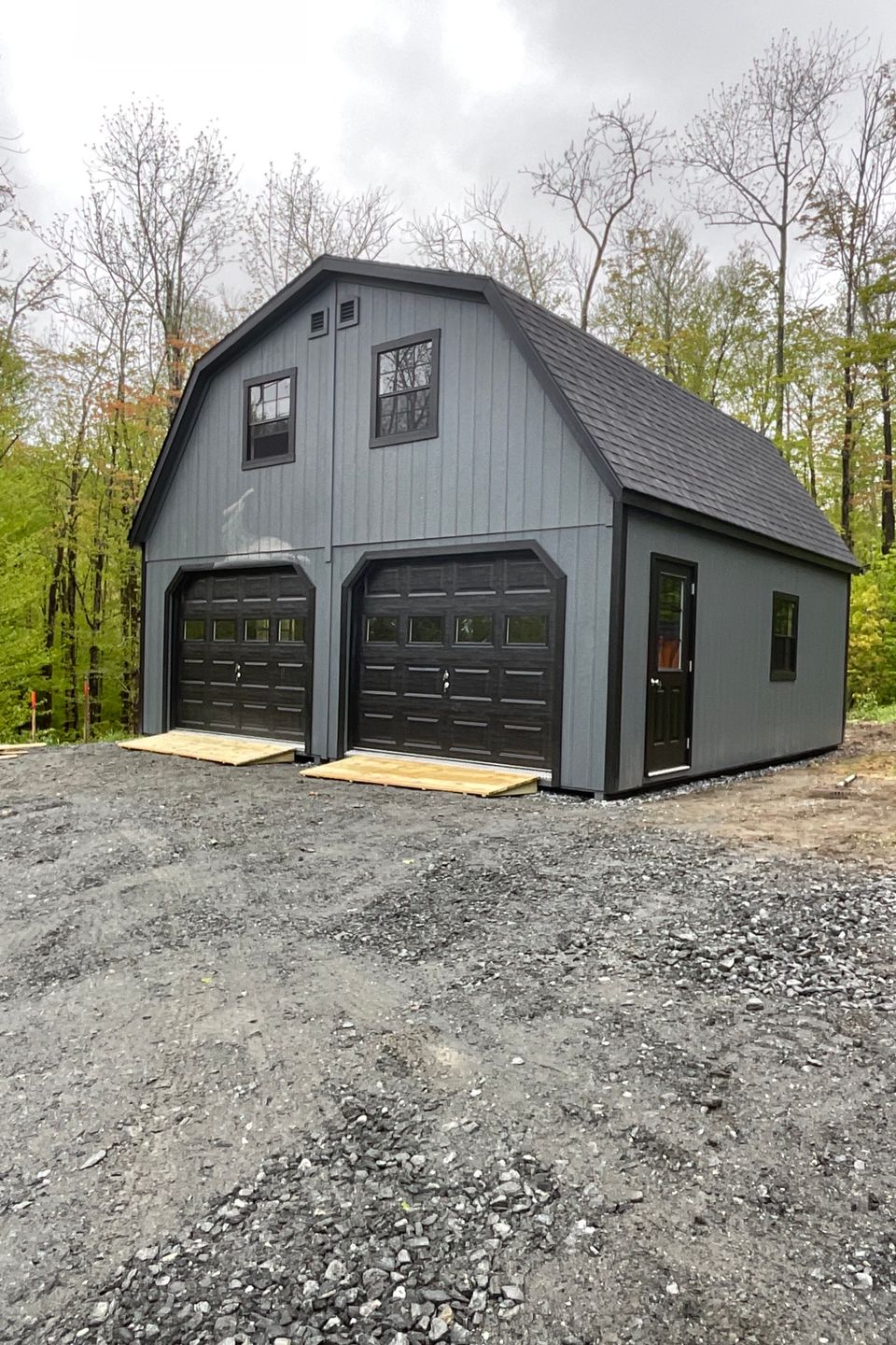Double garage grey