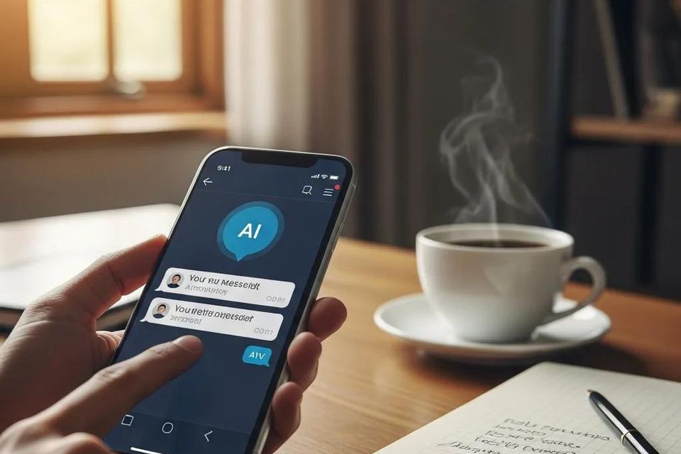 User interacting with an ai chatbot in a modern office environment b015f7e6 184f 4bb4 a5b3 a73d0496eb87