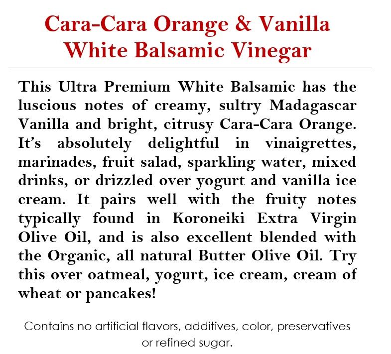 Orange and vanilla basalmic