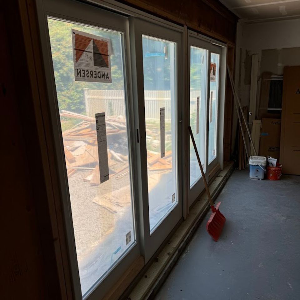 Wide shot of new window installment, done by Taurus Contracting Inc., of Suffolk County NY