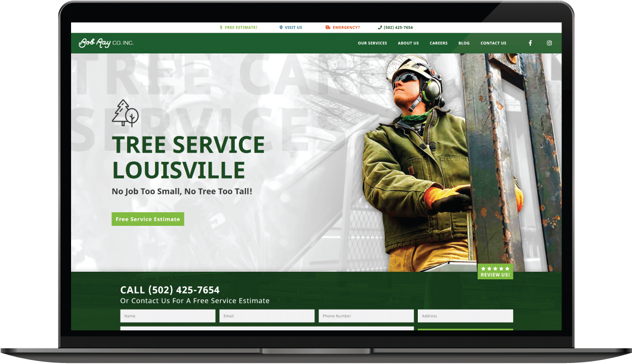 Tree service website design