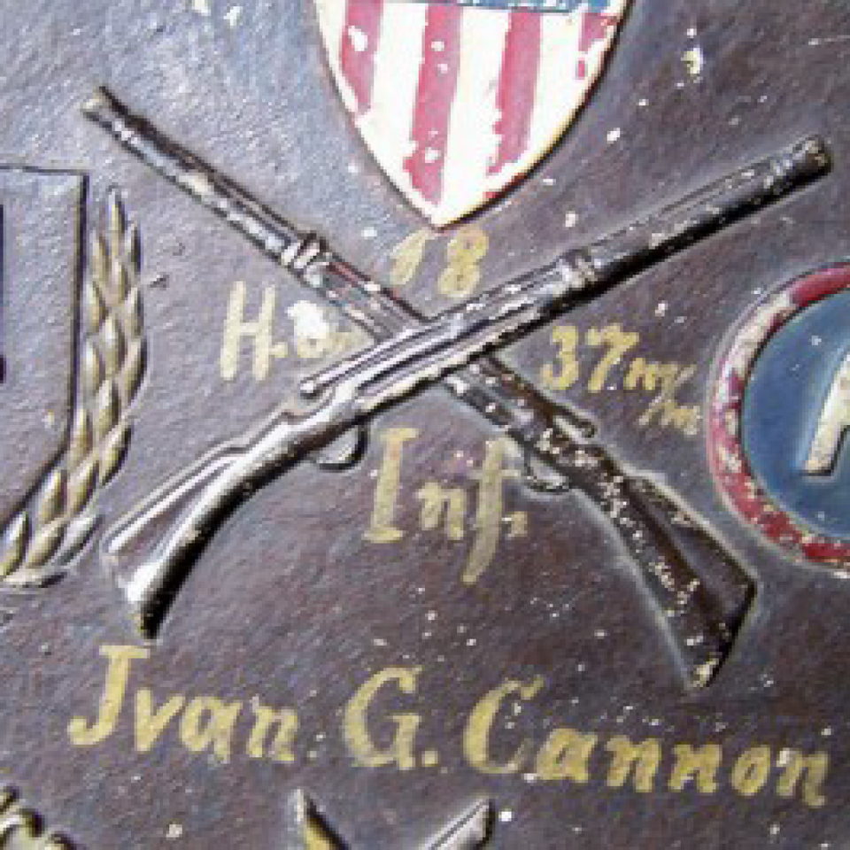 Id'ed wwi  cannon soldier's souvenir service plate files320170912 3035 h3bgmb