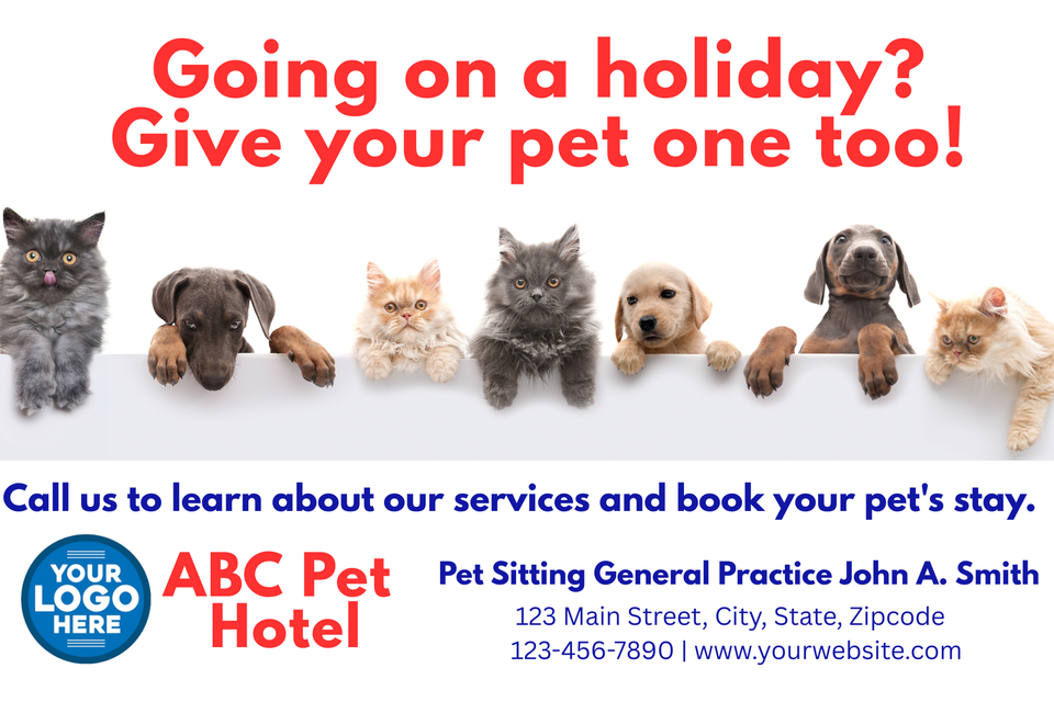 Petdog hotelboarding postcards