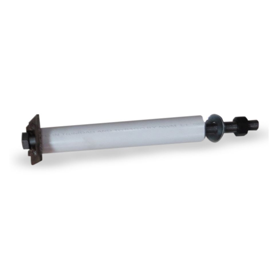 F1554 anchor bolts black grade 36 55 with nuts  washers  pvc and plate complete with 5 threading