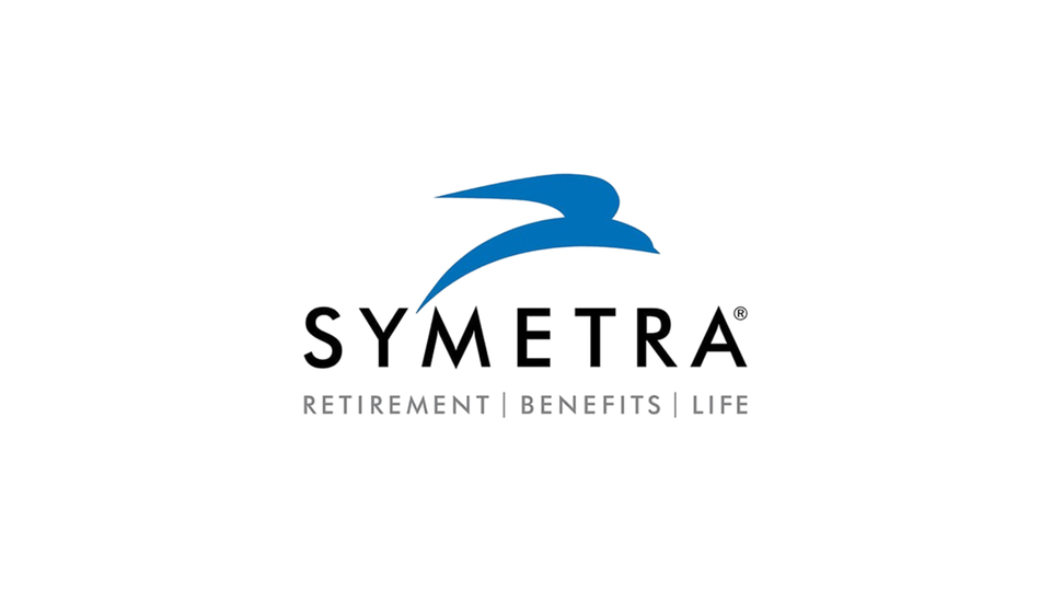 Symetra logo (full white board)