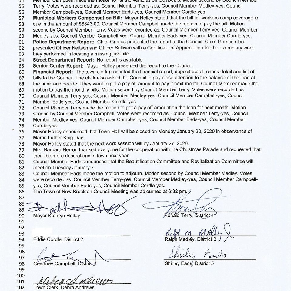 January 6  2020 council meeting page 2
