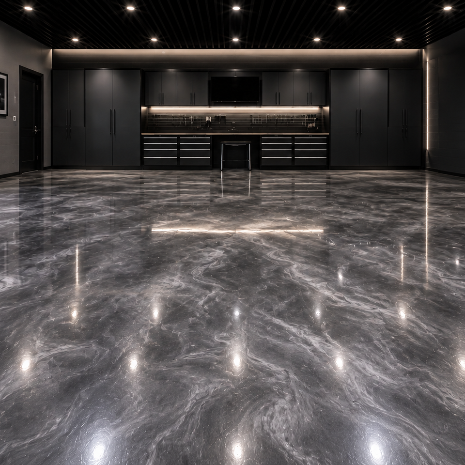 Decorative   metallic concrete