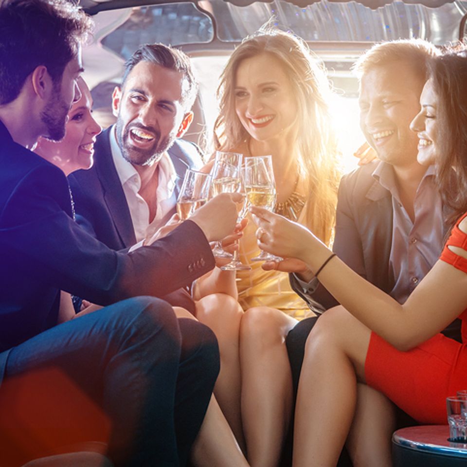 Bigstock birthday party in a limo with  322821679