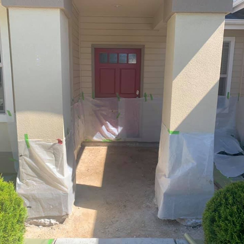 Stamped porch before photo | Platinum Concrete Construction