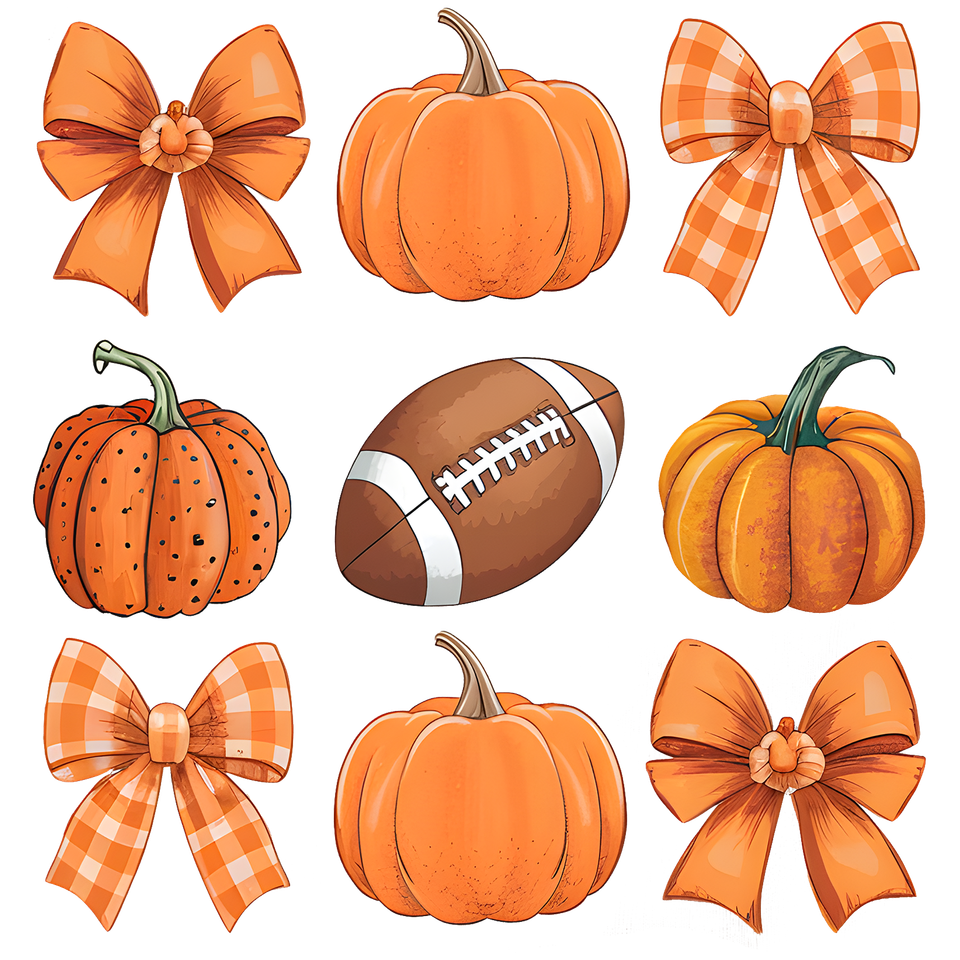 Seasons   fall pumpkins and football coquette 2