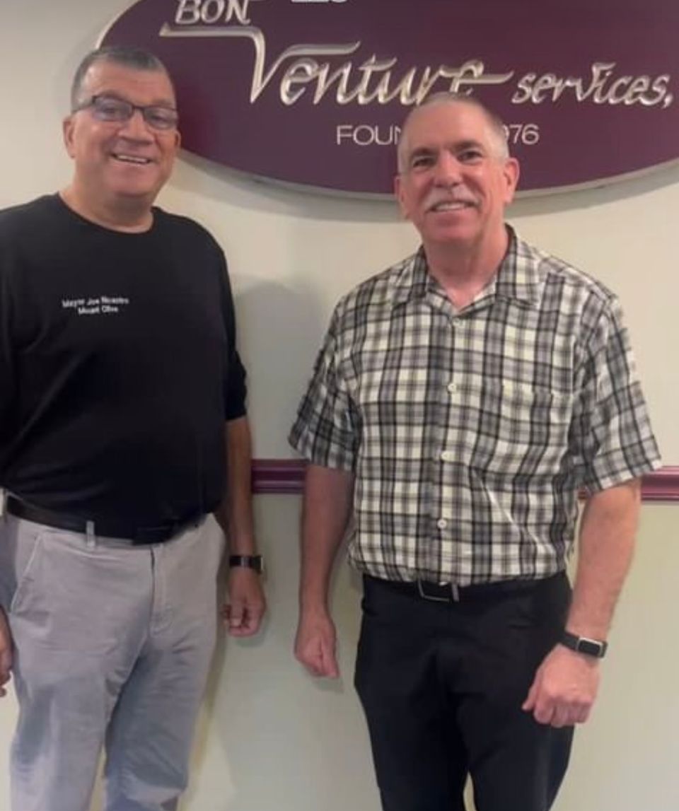 Mayor nicastro and tom grande president of bon venture 