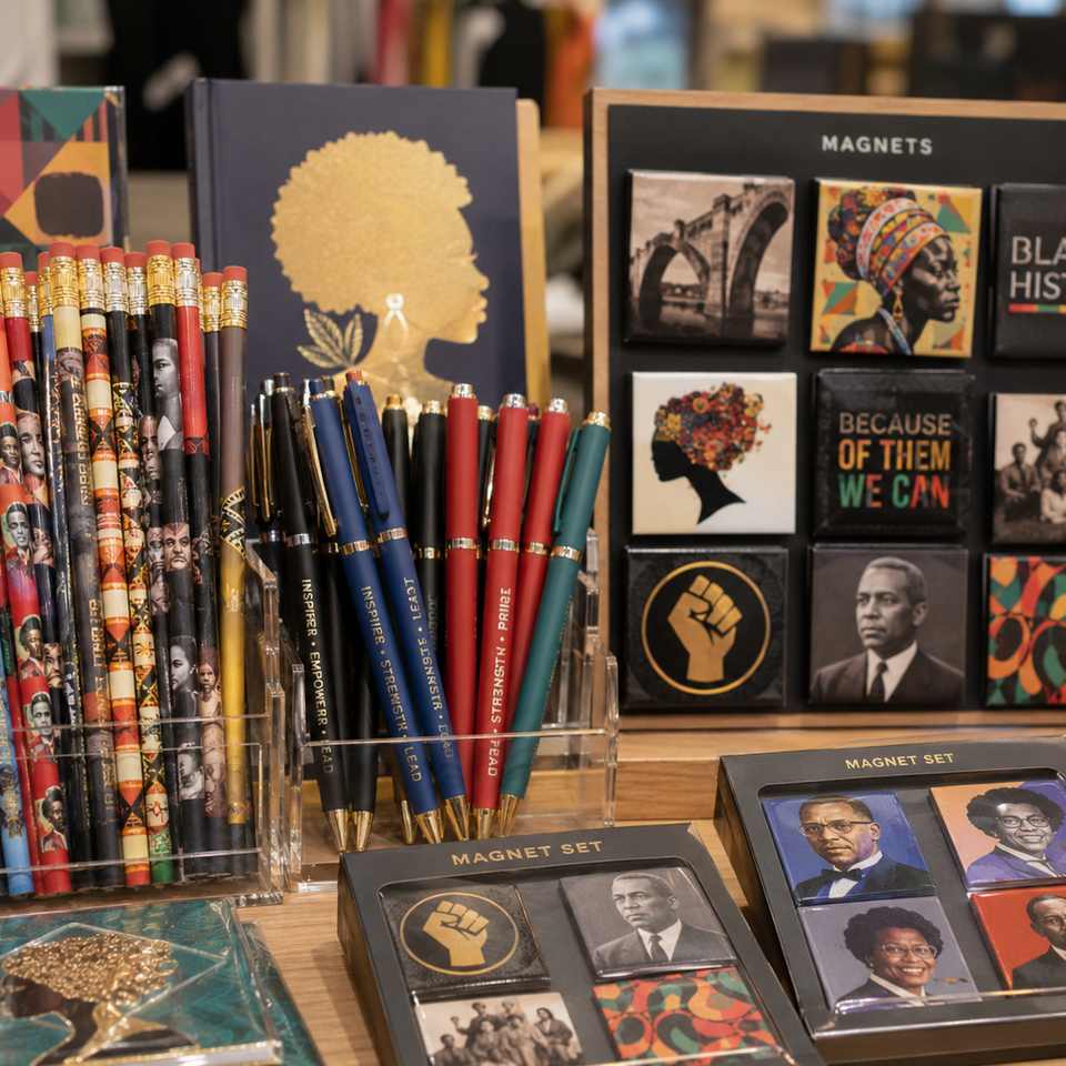 Gift Shop magnets and pencils