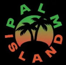 Palm island square black image original