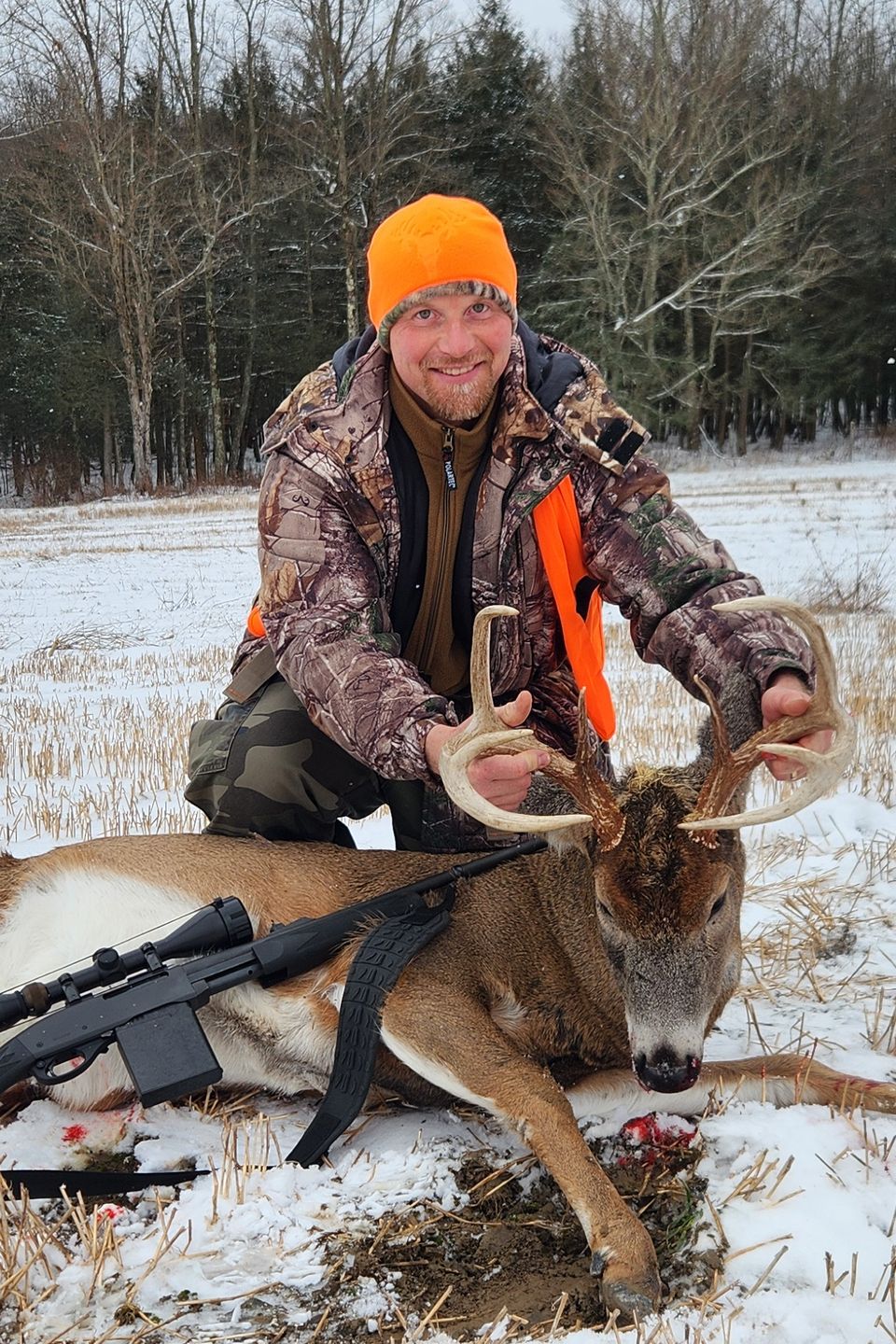 Stewart Williammee, Jr. of Elizabethtown, PA harvested this 8 pointer near his cabin in Tioga County.