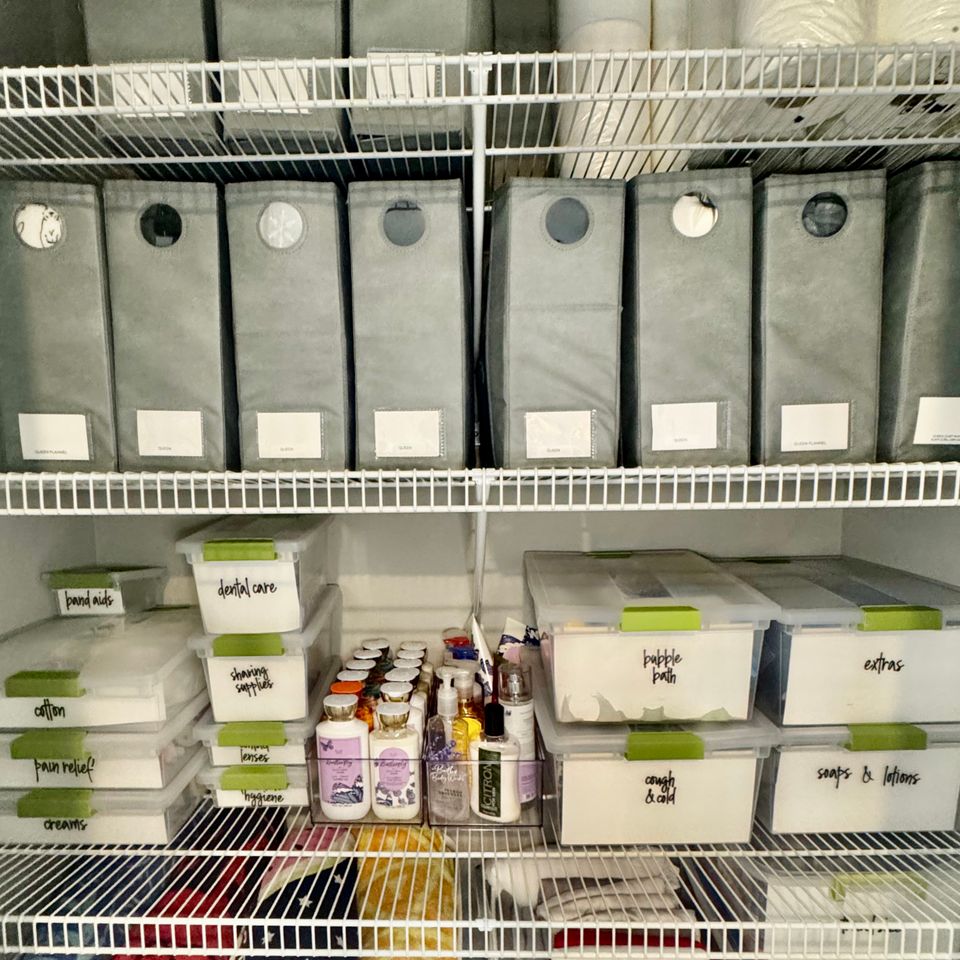 packed organized shelves