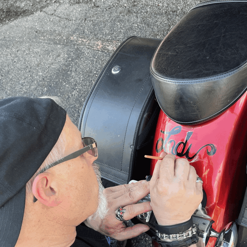 Creative custom pinstriping design and artistic projects created by Skeeter's Grafix.