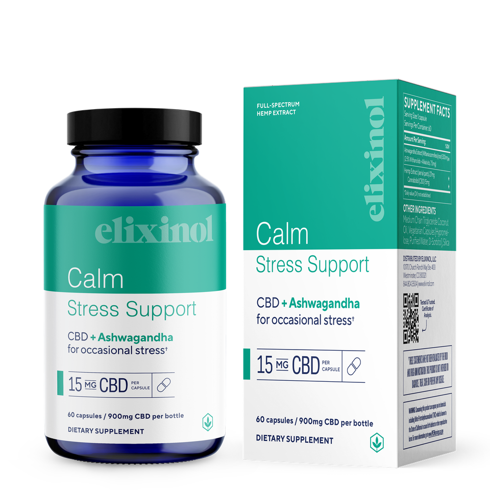 Calm capsules 900mg bottle box front