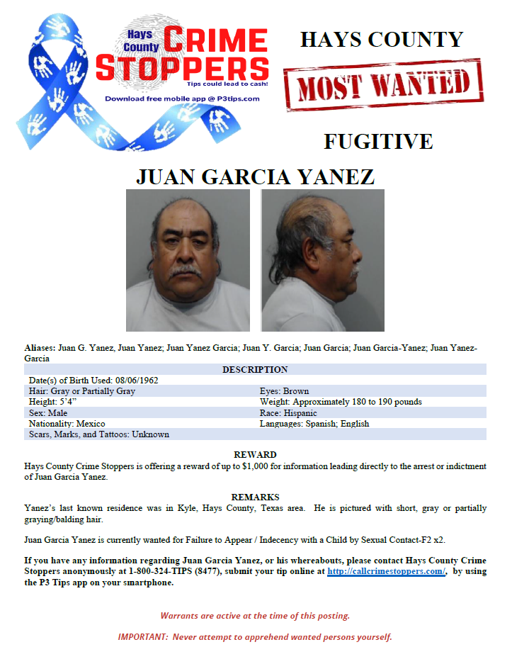 Yanez most wanted poster