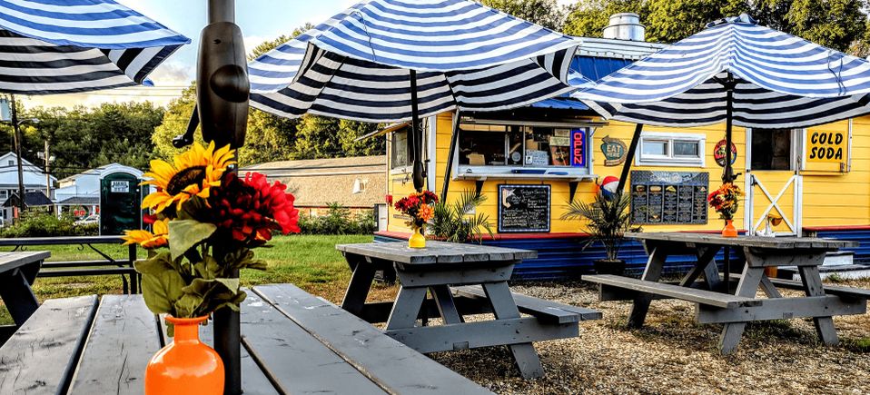 Outdoor Seating Picnic Tables - The Dashboard Diner - Spencer, MA