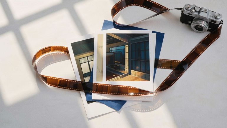 Stockcake stack of polaroid pictures collections 1765413821