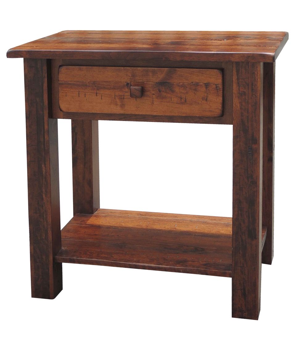 Kw night stand 1dwr rustice cabin creek