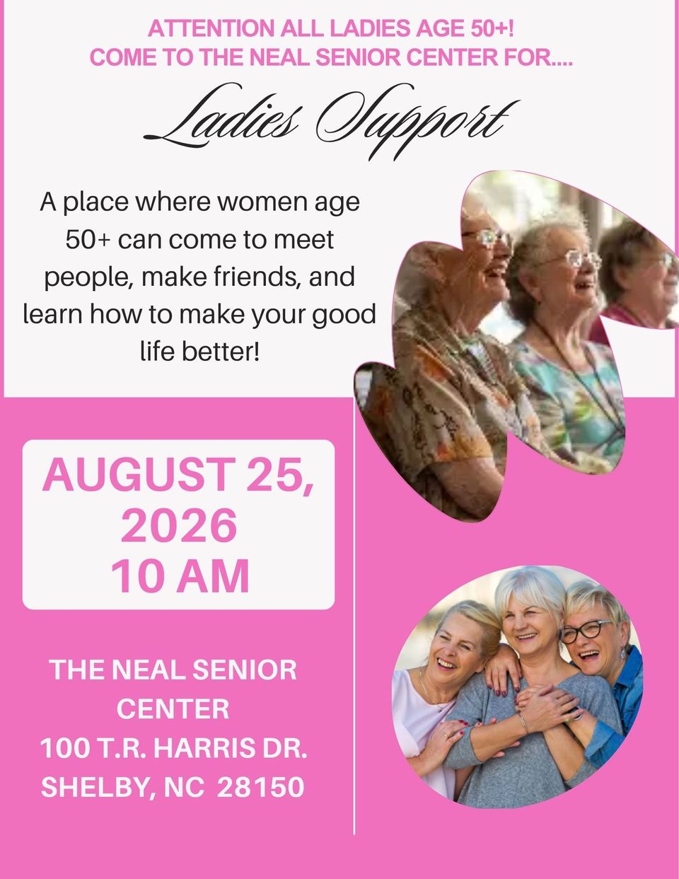 Poster ladies support  august 2026
