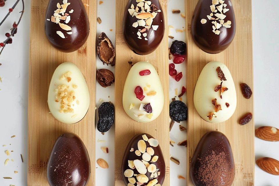 Stockcake elegant chocolate eggs 1746570230