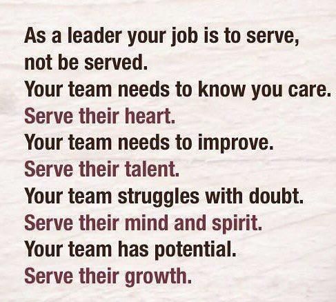 As a leader