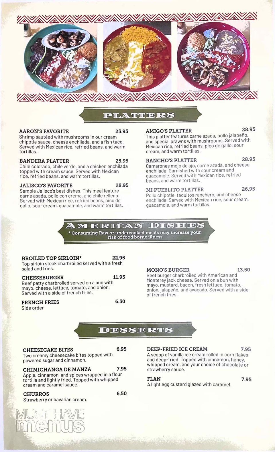 Jalisco's menu 8