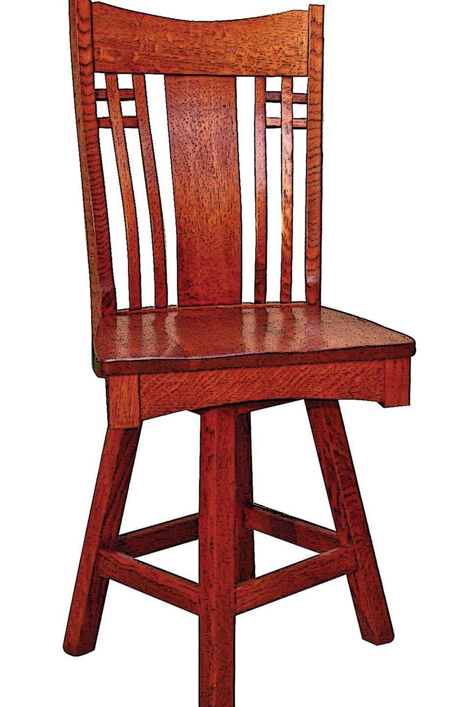 Faw laron mission swivel bar chair