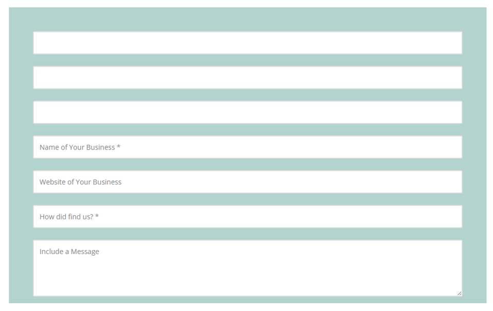 Form without clear labels