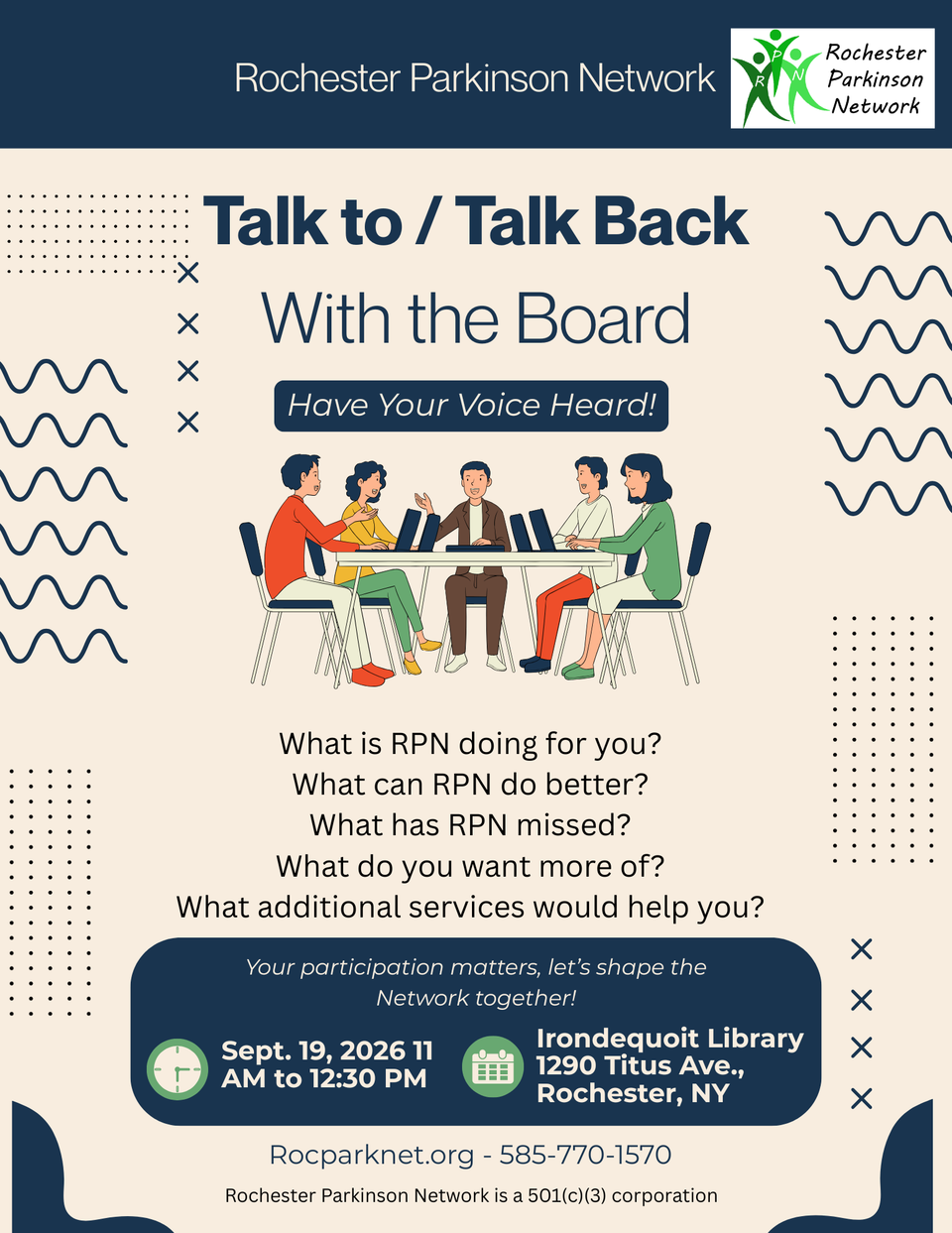 Talk to talk back with the board 09192026