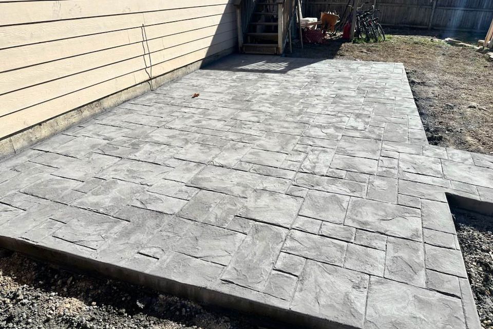 Stamped concrete patio erie