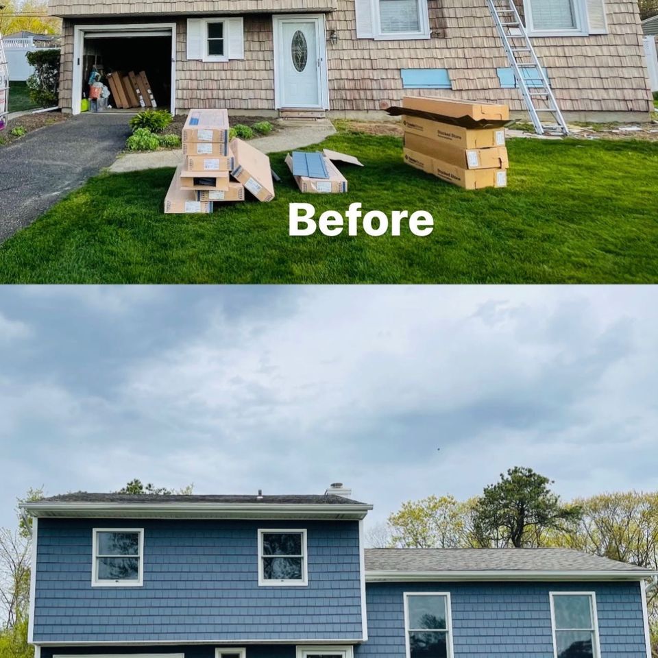 before and after pictures of house with beautiful siding makeover