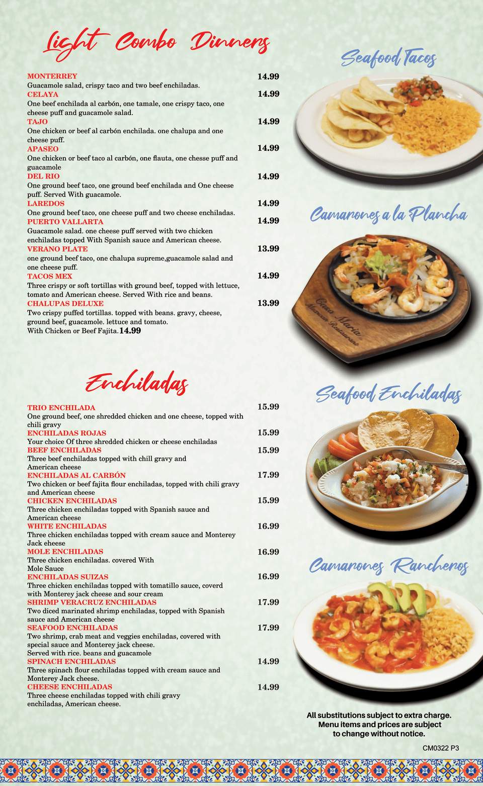 Menu oficio   casa maria restaurant 3