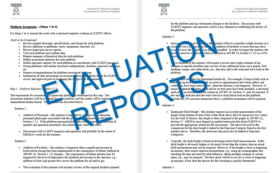 Evaluation reports example double blue
