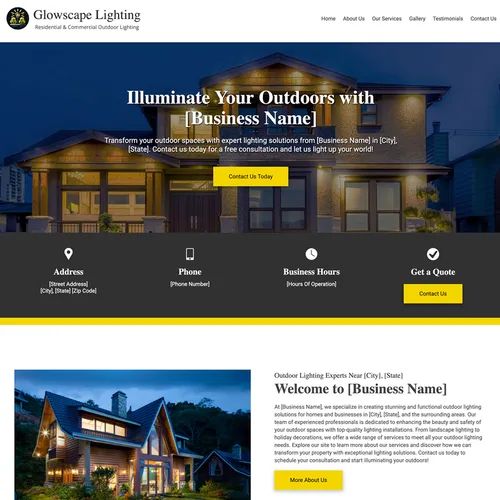Outdoor lighting website design theme original