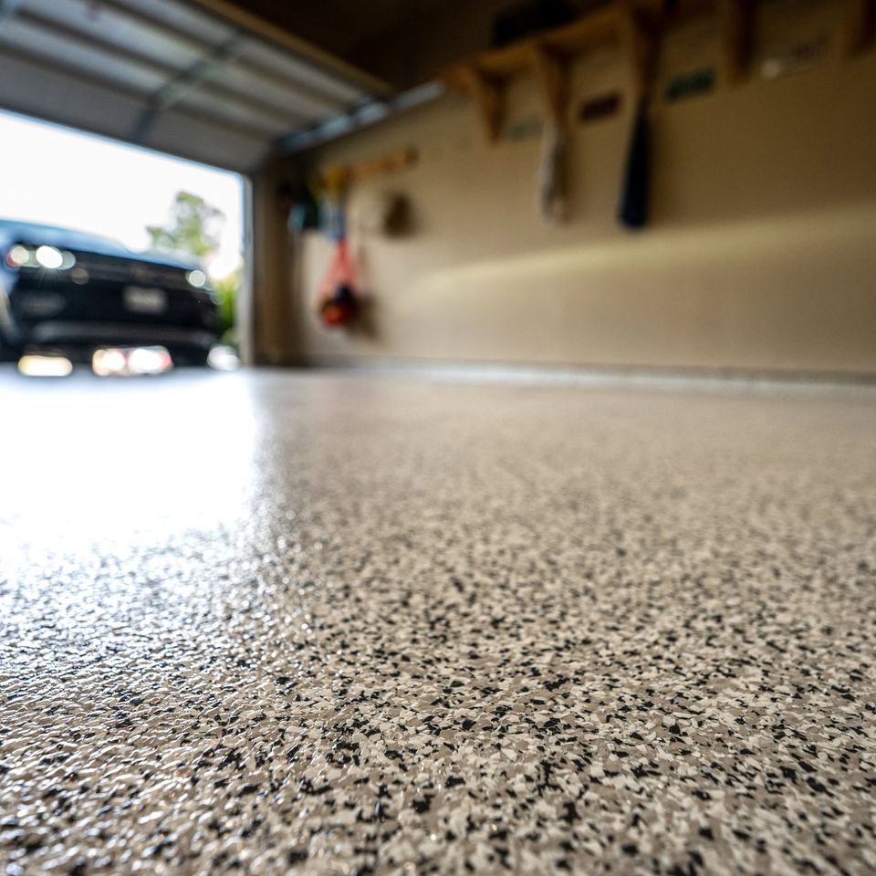 Garage floor closeup