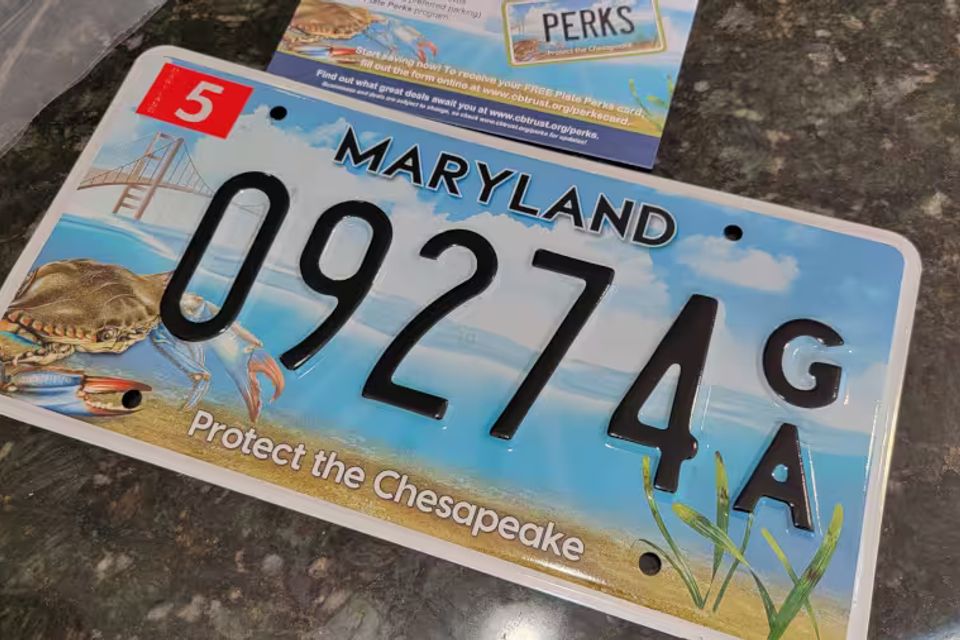 Permanent mva tags maryalnd