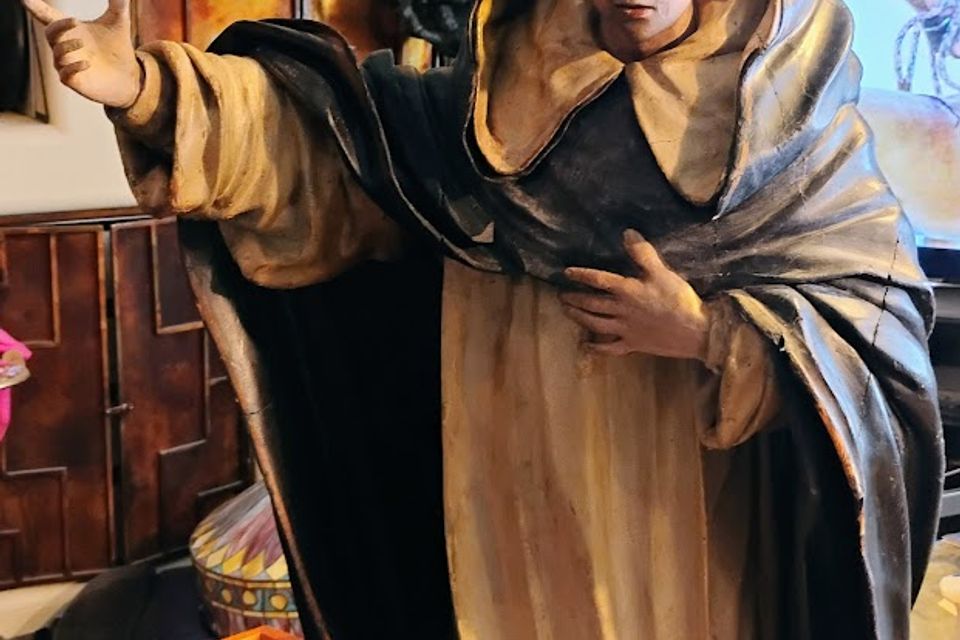 Monk figurine restored