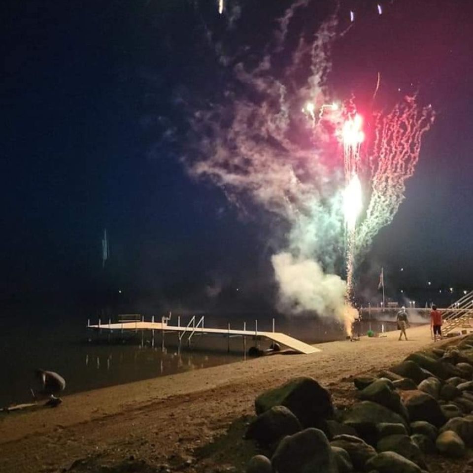 Fireworks at beach