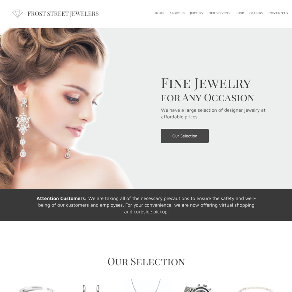 Responsive jewelry store website design 960x960