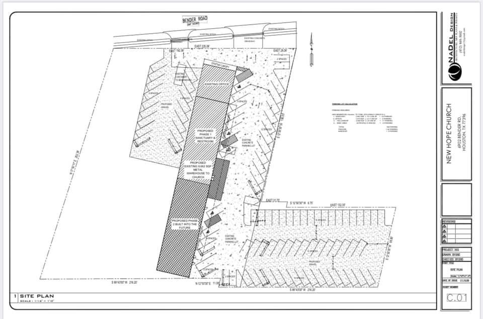 Site plan for proposed addition and remodeling at residential home by Nadel Design – Layout of property, building placement, and surrounding features.