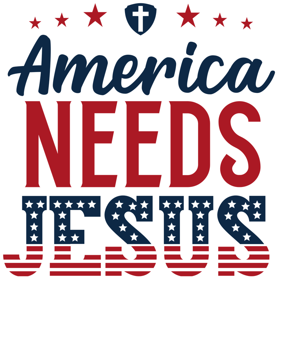 Patriotic   america needs jesus   clean